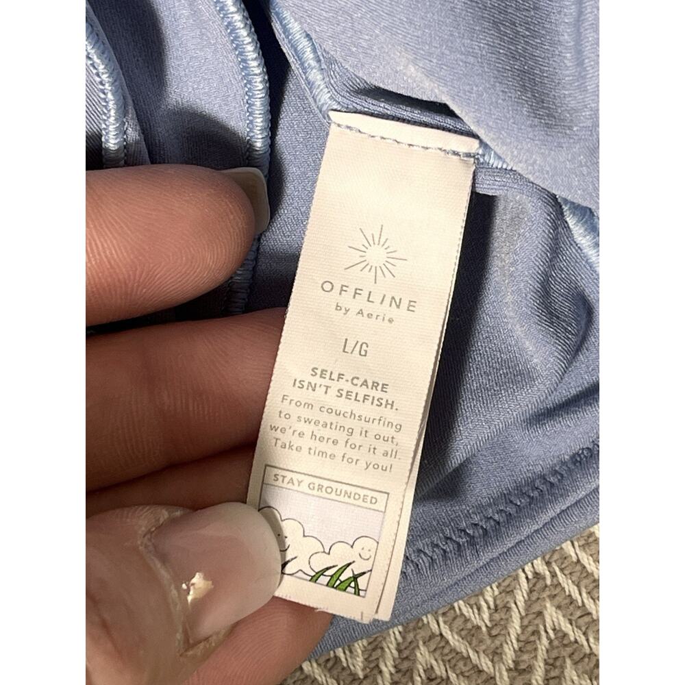 OFFLINE By Aerie Real Me Tie Front Bra Top Preppy Workout Running Sz XL Athletic - Picture 4 of 9